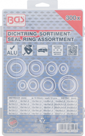 Set saibe aluminiu, 300 piese BGS 8143 [2]