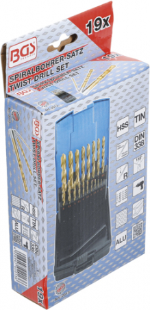 Set burghie HSS 1-10 mm, 19 piese BGS 2013 [2]