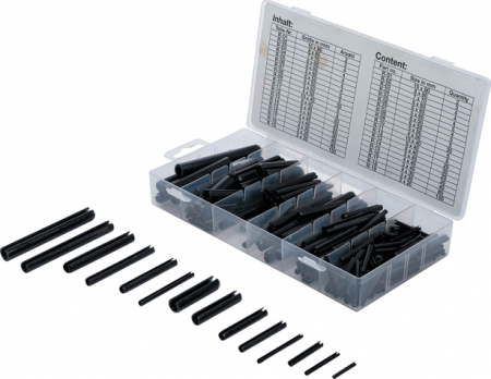 Consumabile - Set stifturi elastice si splinturi tubulare, 450 piese BGS 8054