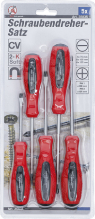 Set surubelnite cu profil drept si cap cruce, 5 piese BGS 35835 [2]