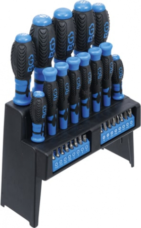 Surubelnite, Torx & Imbus - Set surubelnite, cu sortiment de biti, in suport de plastic, 29 piese, BGS 6825