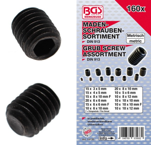 Consumabile - Set suruburi de blocare, 160 piese BGS 14135