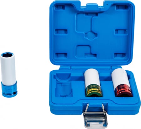 Tubulare - Set tubulare de impact cu protectie pentru jante din aliaj, 17-19-21 mm, antrenare 1/2" BGS 7200