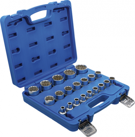 Set chei tubulare 8 - 36 mm, 12 puncte, antrenare 1/2”, 21 piese BGS 2267 [1]