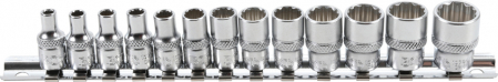 Tubulare - Set tubulare 4 - 14 mm, 12 puncte, antrenare 1/4”, 13 piese BGS 2269