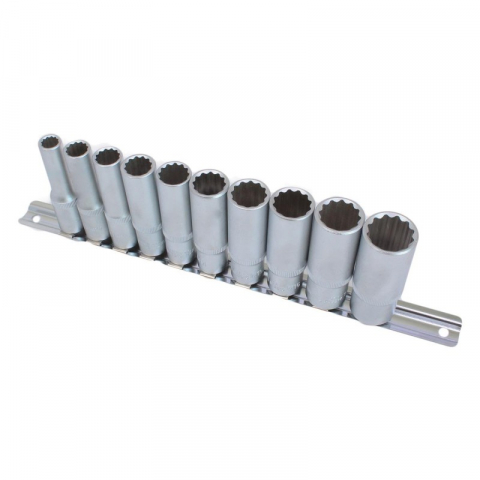 Chei/Tubulare/Biti - 543SET10-12KT Set tubulare 8 - 19 mm, 12 puncte, actionare 3/8”, 10 piese