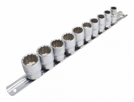 Chei/Tubulare/Biti - 523SET10-12 Set tubulare 8 - 19 mm, 12 puncte, antrenare 3/8”, 10 piese
