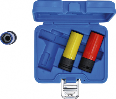 Set tubulare de impact 17, 19, 21 mm cu protectie pentru jante din aliaj, antrenare 1/2", 3 piese BGS 7300 [3]