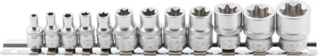 Tubulare - Set tubulare profil E, E4 - E20, actionare 1/4”, 3/8”, 12 piese BGS 2038