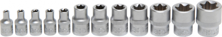 Set tubulare profil E, E4 - E20, actionare 1/4”, 3/8”, 12 piese BGS 2038 [1]