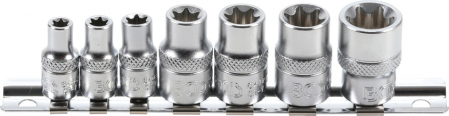 Tubulare - Set chei tubulare profil E, E6 - E16, actionare 1/4”, 3/8”, 7 piese BGS 2027