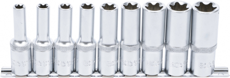Chei/Tubulare/Biti - Set chei tubulare profil E lungi, E10-E24, actionare 1/2”, 9 piese BGS 2026