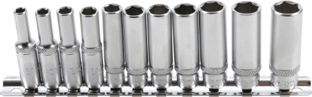 Tubulare - Set tubulare hexagonale, actionare 1/4”, marimi in toli,11 piese BGS 2429
