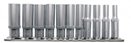 Set tubulare hexagonale, actionare 1/4”, marimi in toli,11 piese BGS 2429 [2]