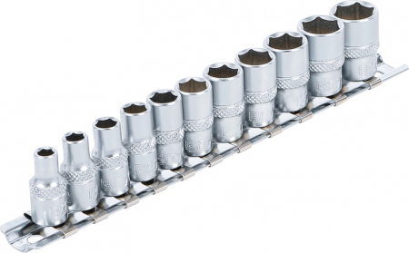 Set tubulare hexagonale, actionare 1/4”, marimi in toli, 11 piese BGS 2433 [1]