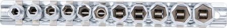 Set tubulare hexagonale, actionare 1/4”, marimi in toli, 11 piese BGS 2433 [2]