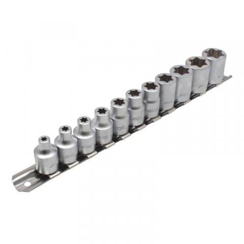 Truse si seturi - A-F11ET Set tubulare profil E, E6 - E20, actionare, 3/8”, 11 piese