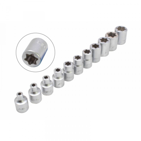A-F11ET Set tubulare profil E, E6 - E20, actionare, 3/8”, 11 piese [3]