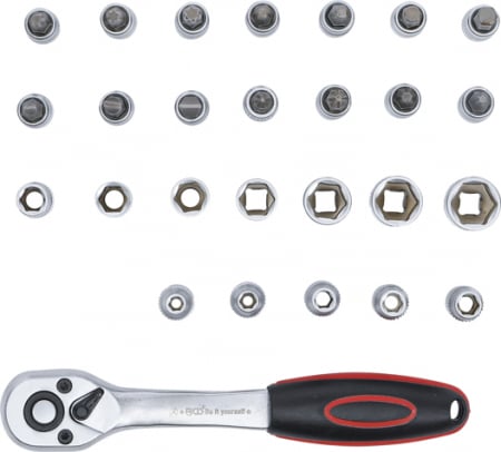 Set tubulare si biti 4-13 mm, actionare 1/4”, 27 piese BGS 15105 [2]