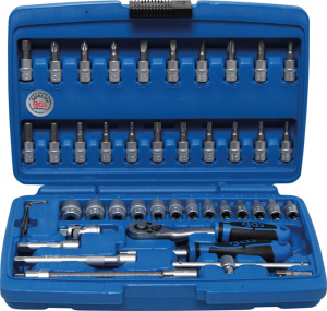 Temporar - Set tubulare si biti 6,3 (1/4), 46 piese BGS2146