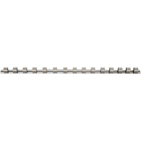 Accesorii pentru tubulare - Sina pentru tubulare, 15 clipsuri, antrenare 1/2” BGS 2540