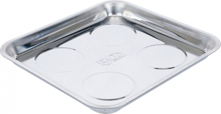 Dispozitive magnetice, oglinzi, lampi - Tava de inox cu prindere magnetica, 265 x 290 mm BGS 1151