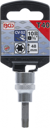 Bit torx T40 in tubulara cu prindere de 3/8”, lungime 48 mm, BGS 2546 [2]