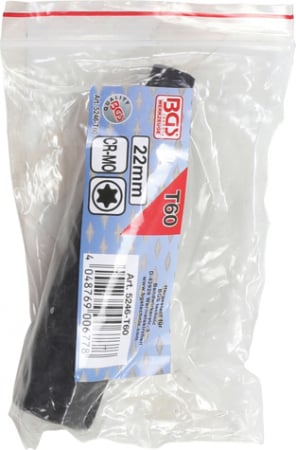 Bit de impact Torx T60, lungime 100 mm, antrenare hexagon 22 mm BGS 5246-T60 [1]