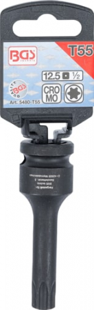 Bit Torx T55 de impact in tubulara cu prindere de 1/2", lungime 75 mm, BGS5480-T55 [1]