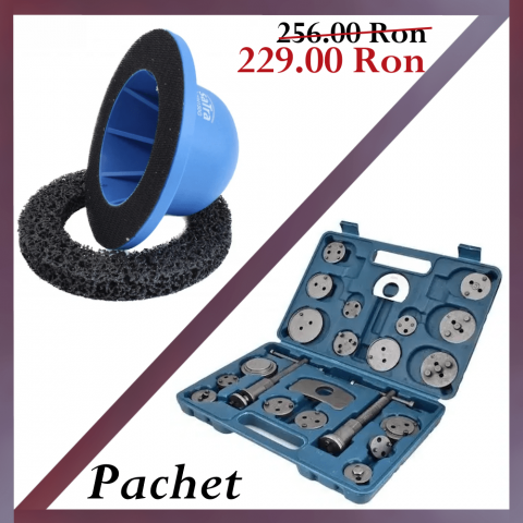 Scule pentru Motociclete - A-FL2202 S-WH150G Pachet trusa presa etrier frana, 22 piese cu dispozitiv pentru curatat butuc, tambur roata