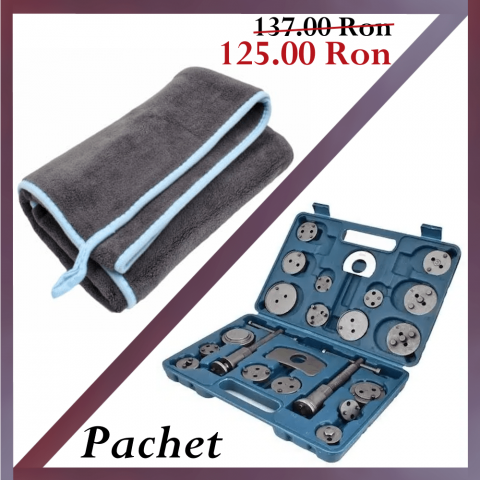 Scule pentru Motociclete - A-FL2202 S-CL1T Pachet Trusa presa etrier frana, 22 piese cu prosop uscare auto 50×80 cm (800 GSM)