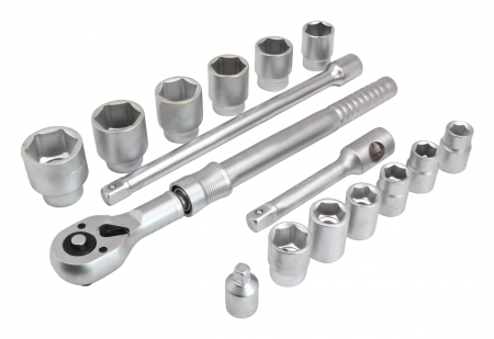 S-34166SH Trusa profesionala tubulare scurte 3/4, 19-50mm, 16 piese [2]