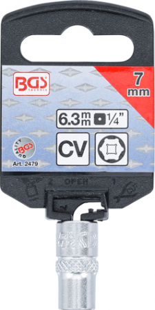 Tubulara hexagonala, actionare 1/4”, 7 mm BGS 2479 [2]