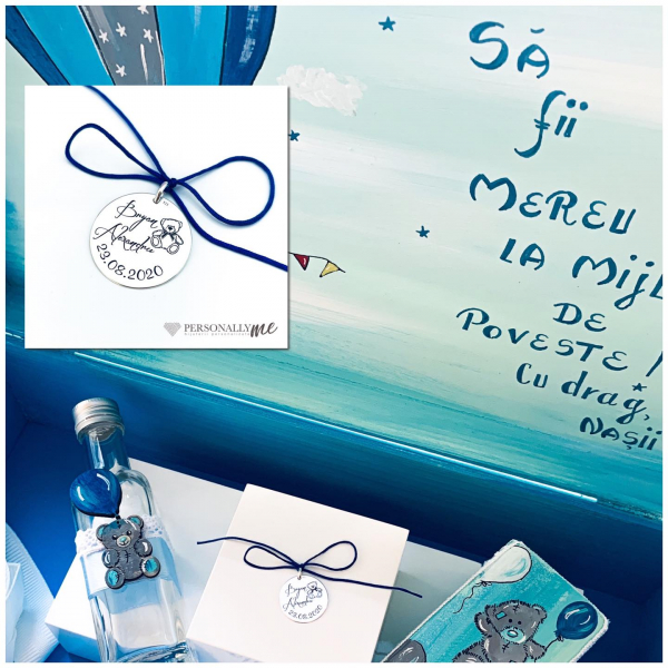 Banut argint personalizat Botez sau Mot Ingeras [3]