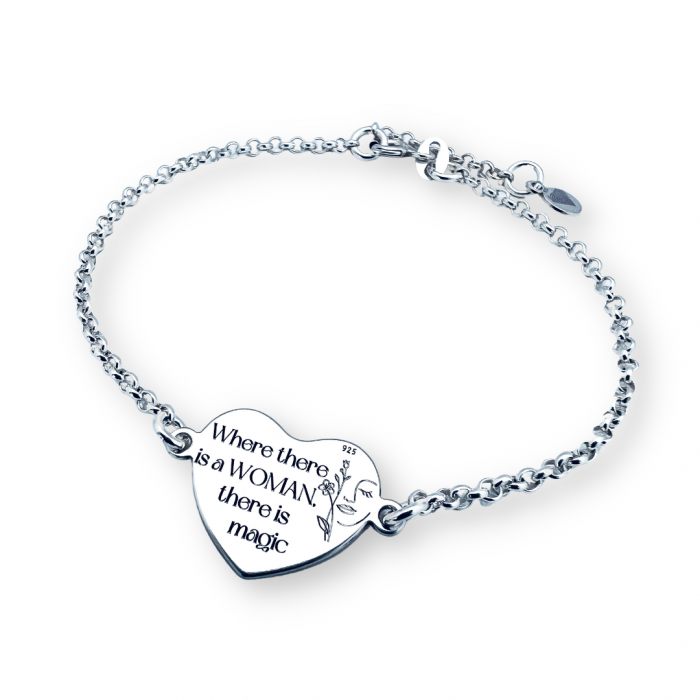 Bratara argint personalizata cadou pentru ea - Feminitate [2]