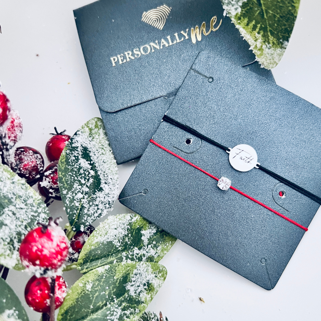 Brățară argint, personalizată șnur reglabil - Faith [4]