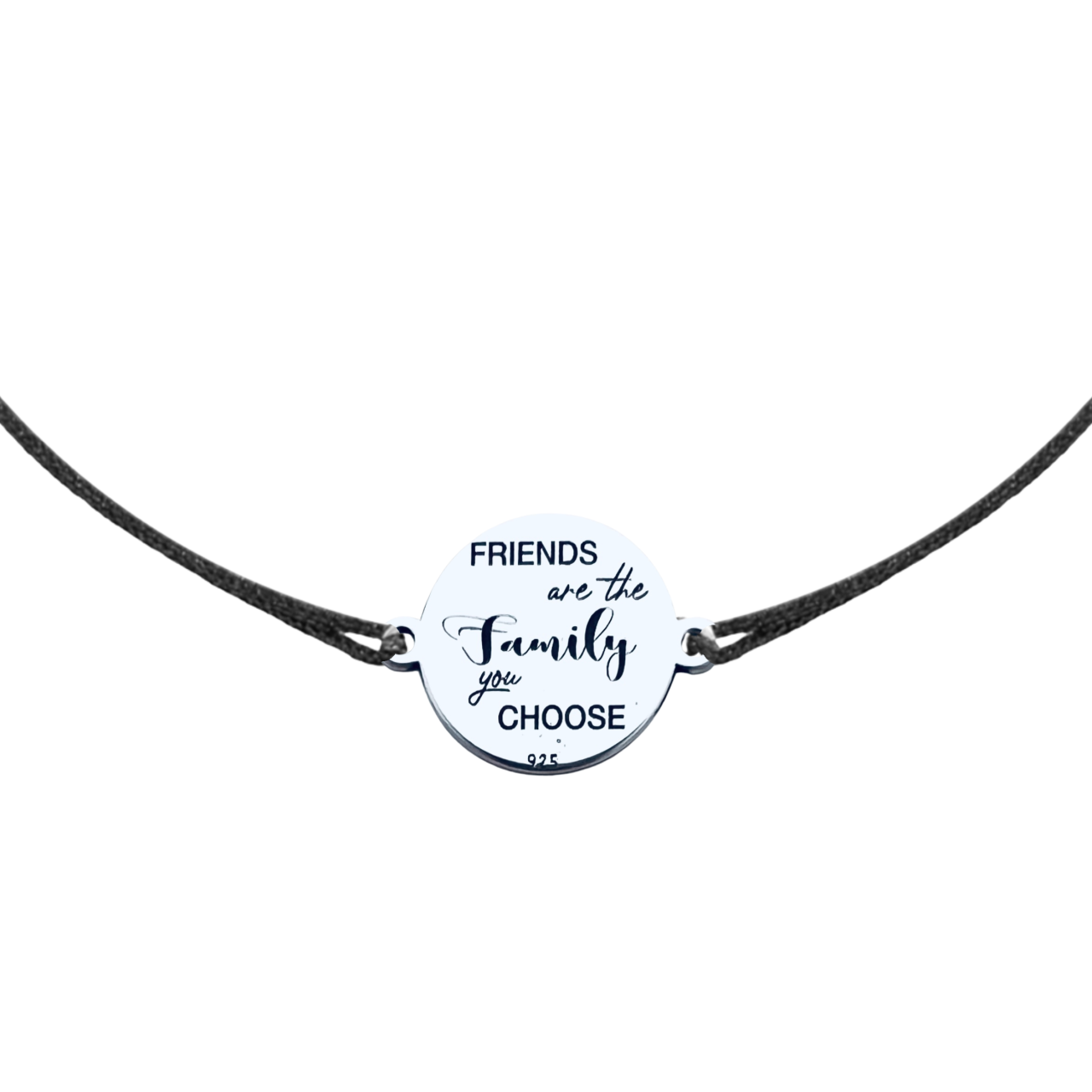 Bratara argint Friends Are the Family You Choose [5]