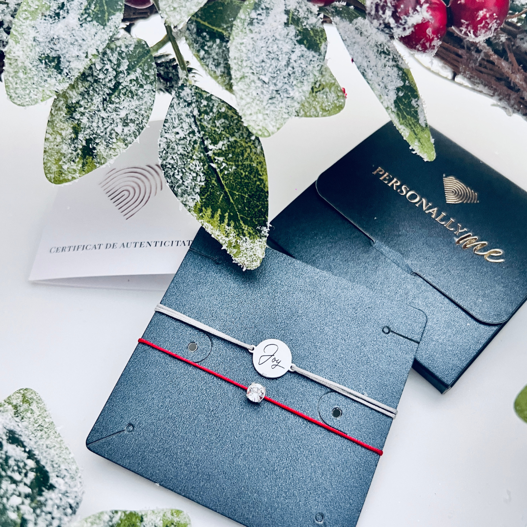 Brățară argint, personalizată șnur reglabil - Joy [3]