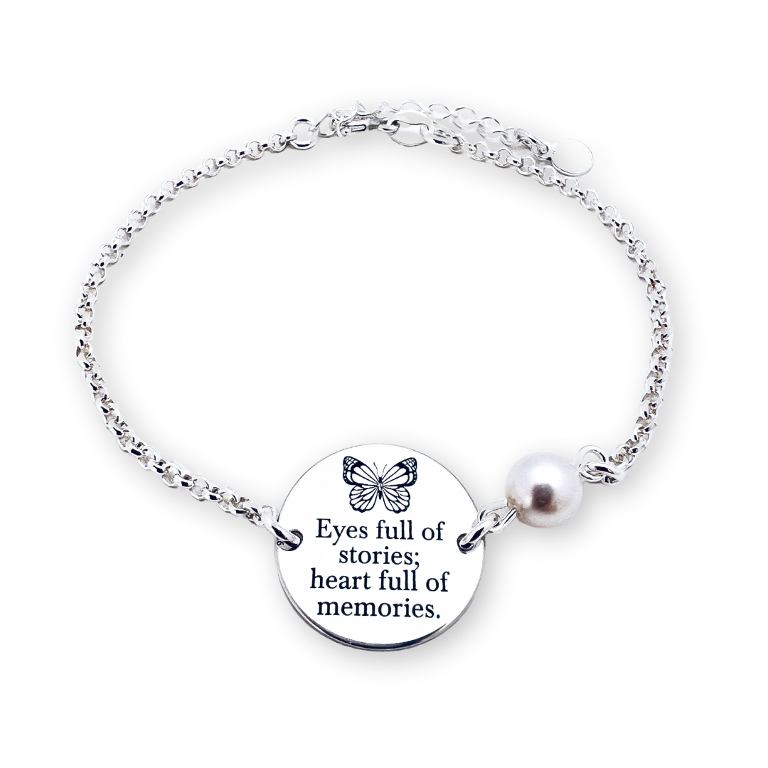 Bratara personalizata argint banut si perla - Eyes full of Stories... [3]