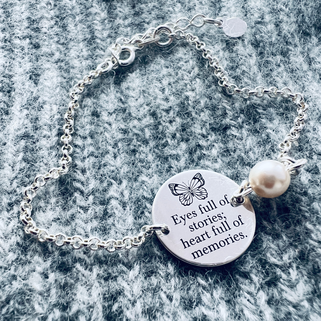 Bratara personalizata argint banut si perla - Eyes full of Stories... [2]