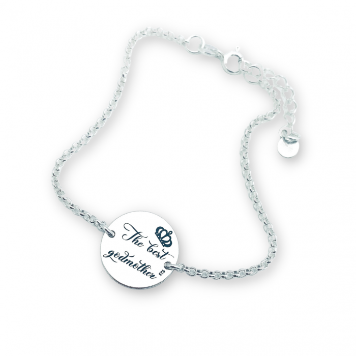 Bratara personalizata din argint - Cadoul special pentru nasa ta [2]