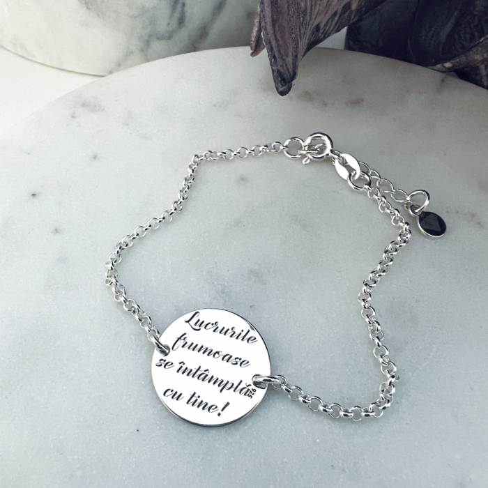 Bratara personalizata argint Mesaj [2]