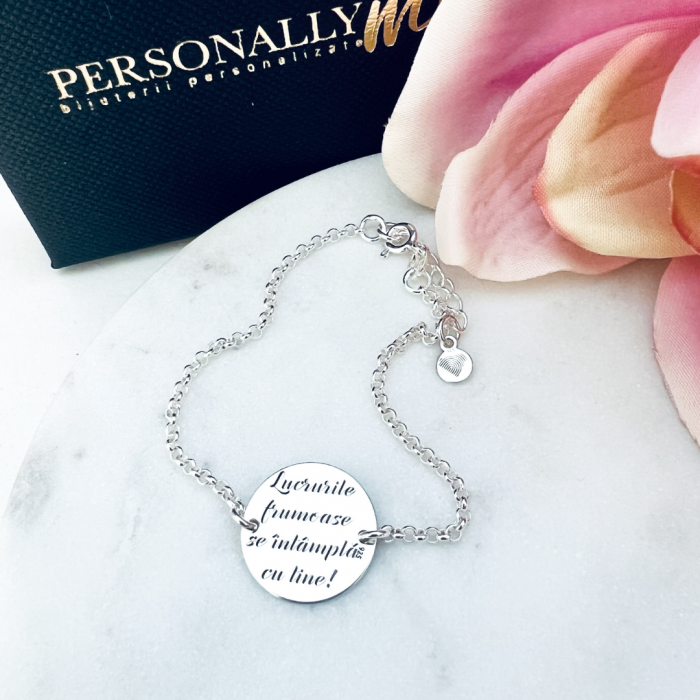 Bratara personalizata argint Mesaj [4]