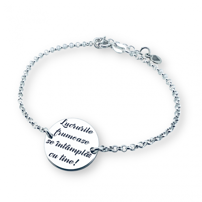 Bratara personalizata argint Mesaj [3]