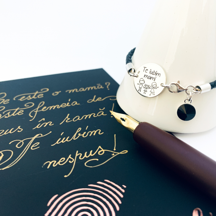 Bratara Dama Personalizata din Argint Te iubim, mami [2]