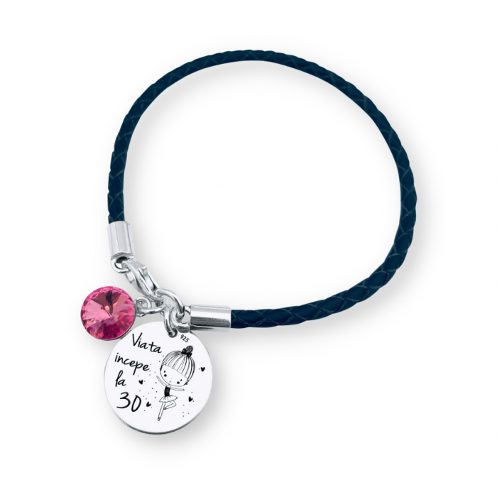 Bratara personalizata argint Viata incepe la 18 ani [2]