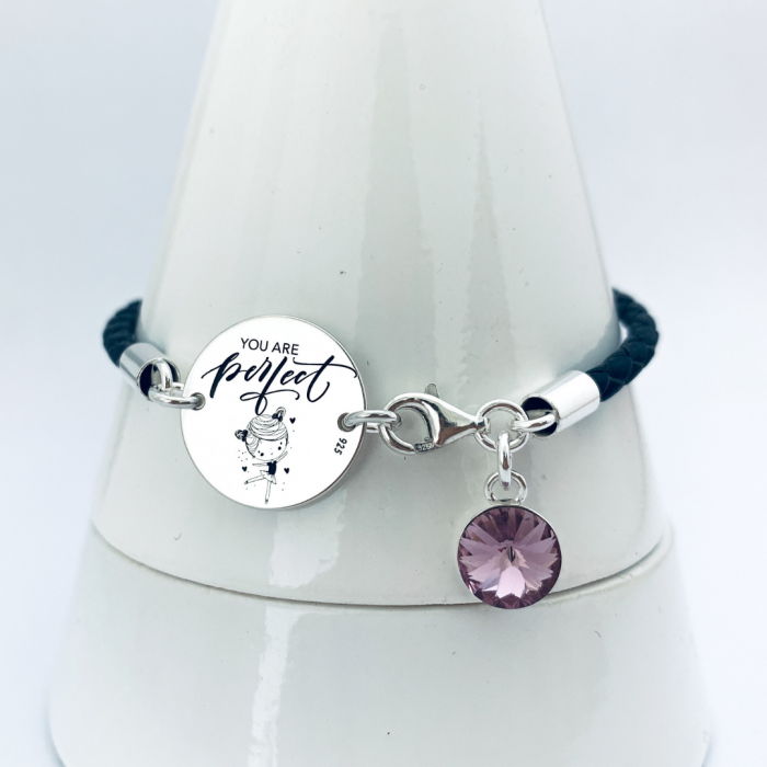 Bratara piele gravata dama You are perfect [2]