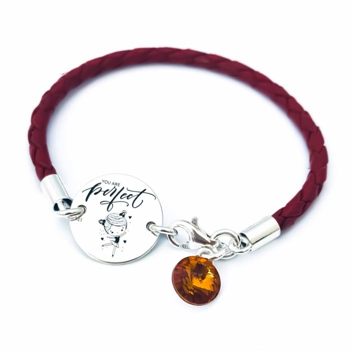 Bratara piele gravata dama You are perfect [3]