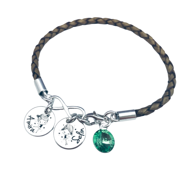 Bratara personalizata argint charm infinit, cristal Swarovski  [2]