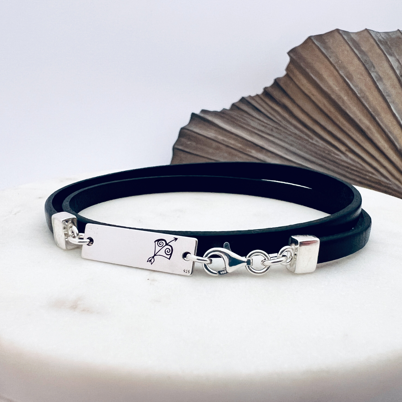 Bratara barbati cu placuta argint personalizata Zodie [2]